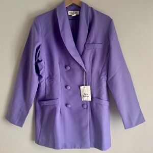 Vintage 80’s NWT Tower Hill Purple Triple Breasted Blazer Size 14